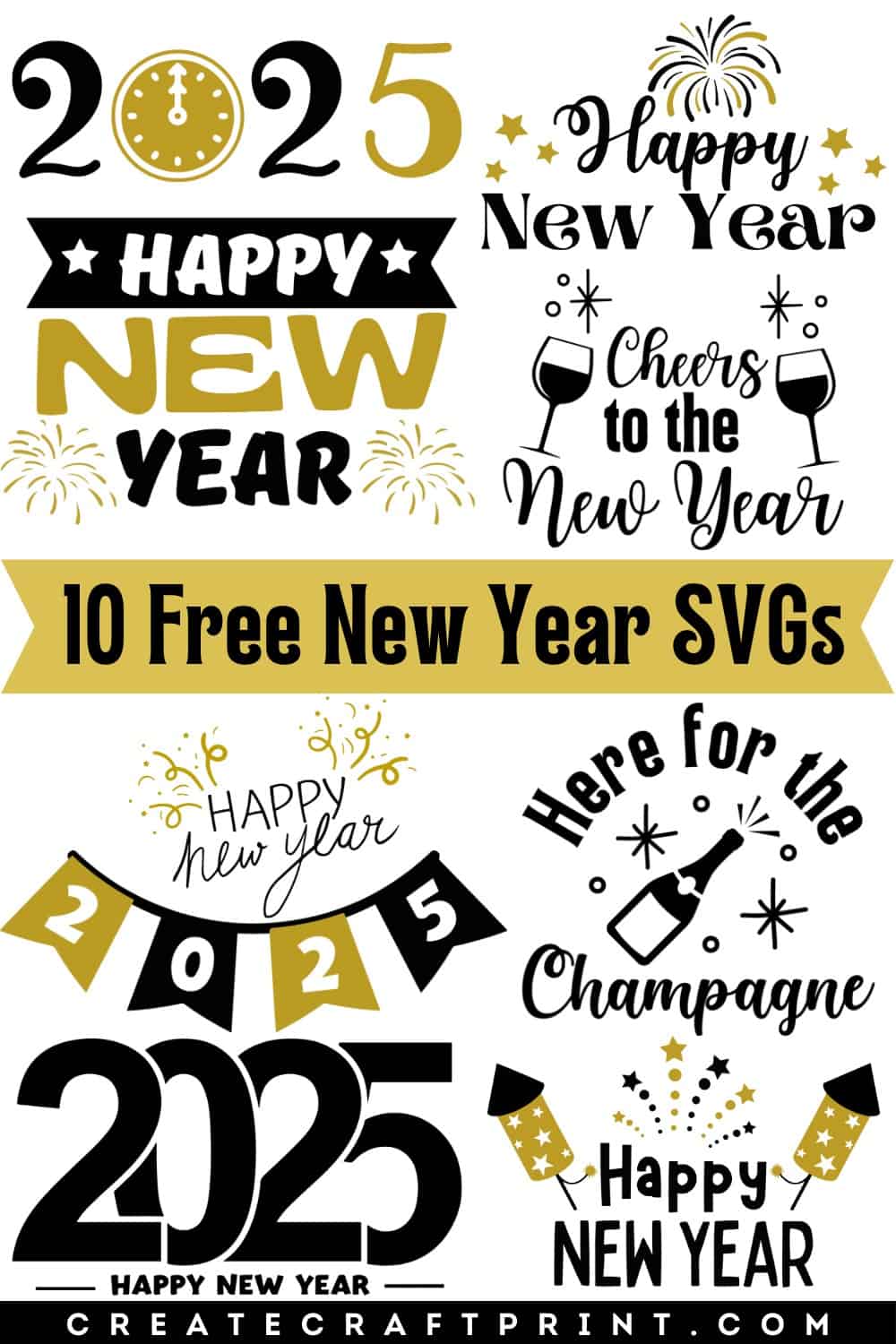 Free New Year's Eve SVG Files