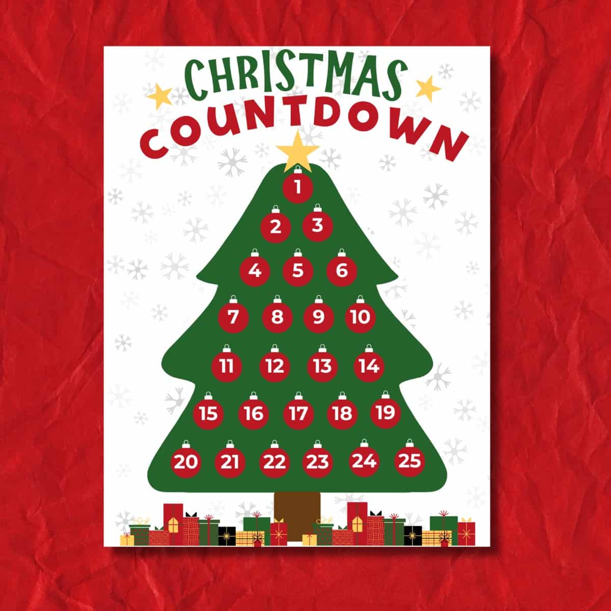 free printable christmas countdown calendar