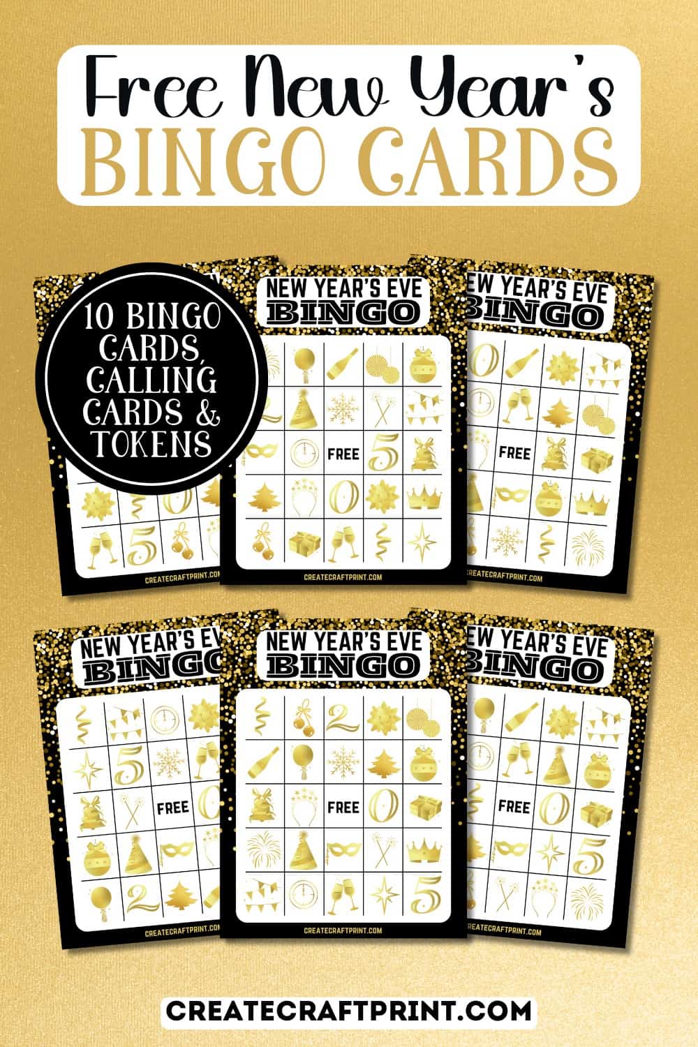 Free Printable New Year Bingo Cards for 2025