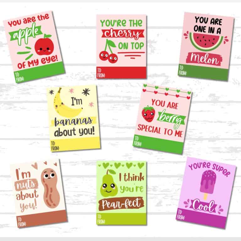 Free Printable Food Pun Valentines for Kids