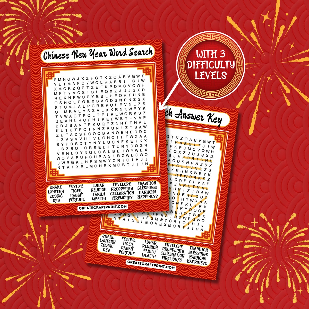 Free Printable Chinese New Year Word Search