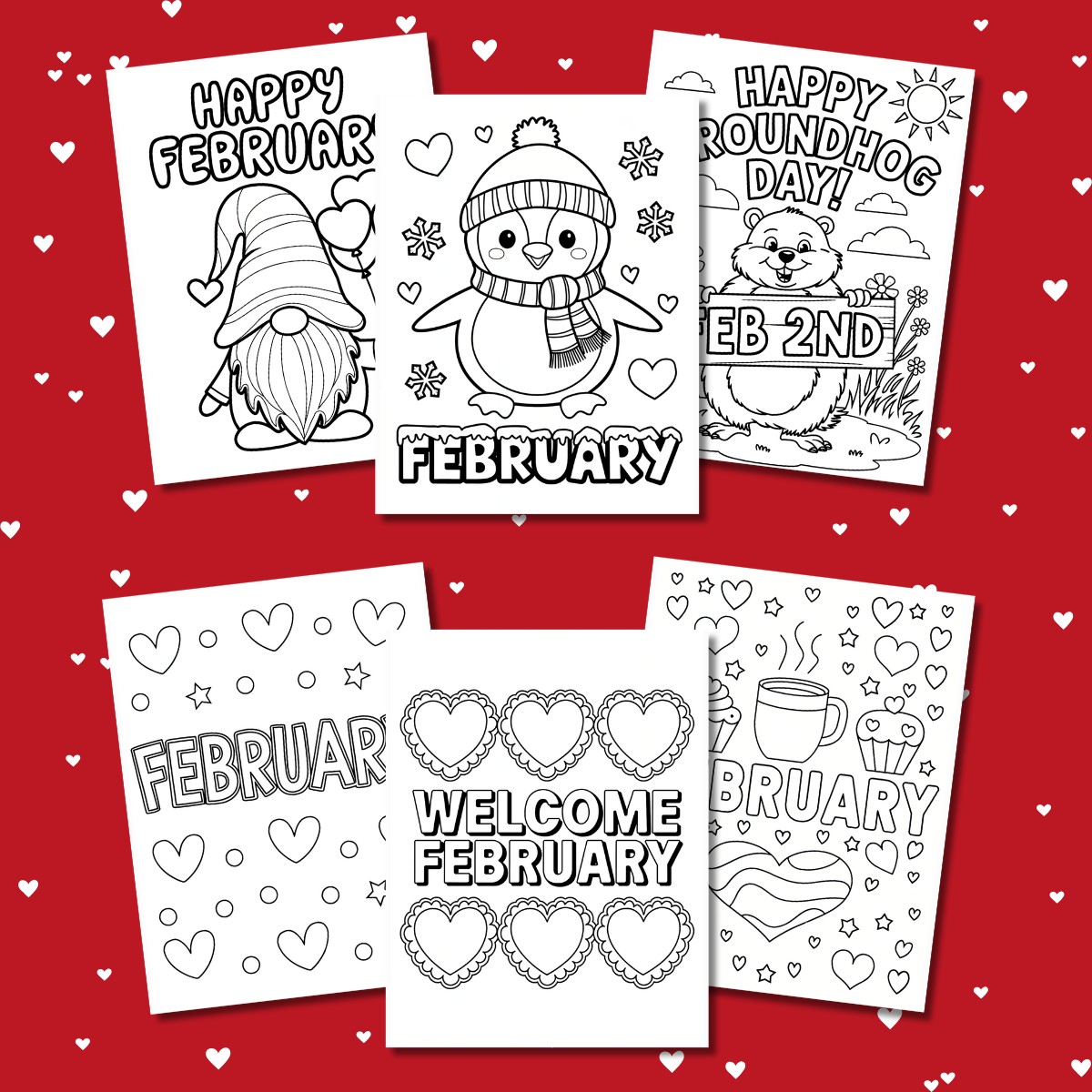 Free Printable February Coloring Pages for Kids