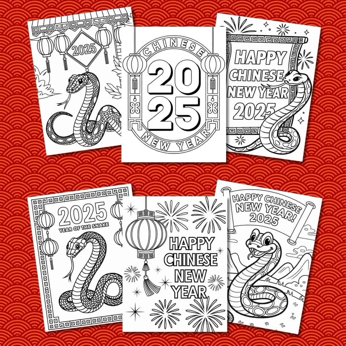 Free Chinese New Year Coloring Pages for 2025