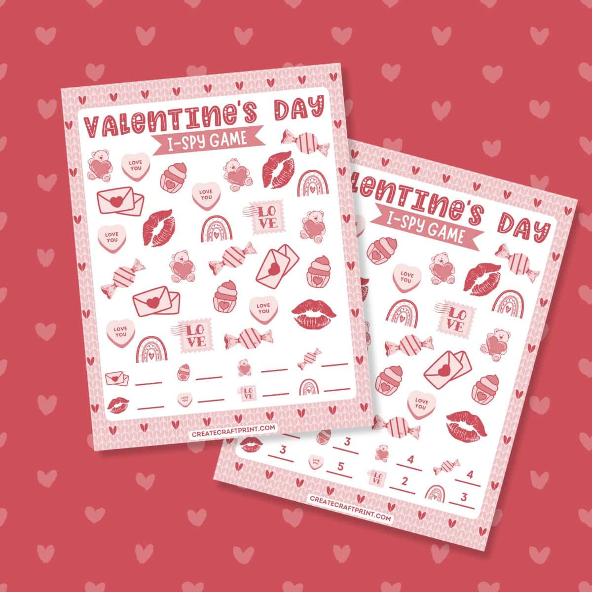 Free Printable Valentine I Spy Game for Kids