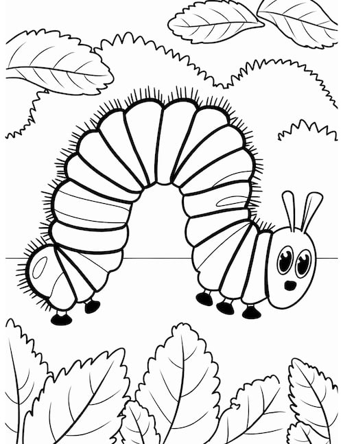 very hungry caterpillar coloring page. 