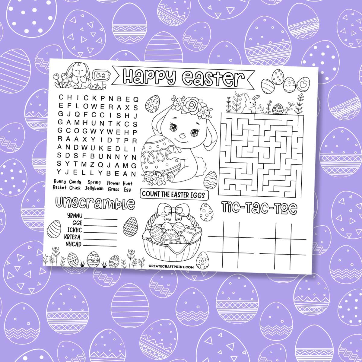 Free Printable Easter Activity Placemat