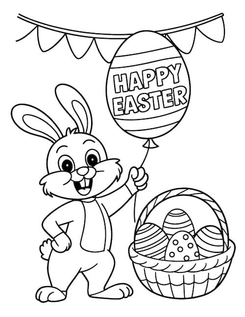 easter party coloring page.