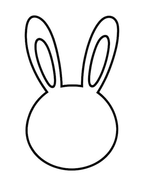  bunny outline with long ears.