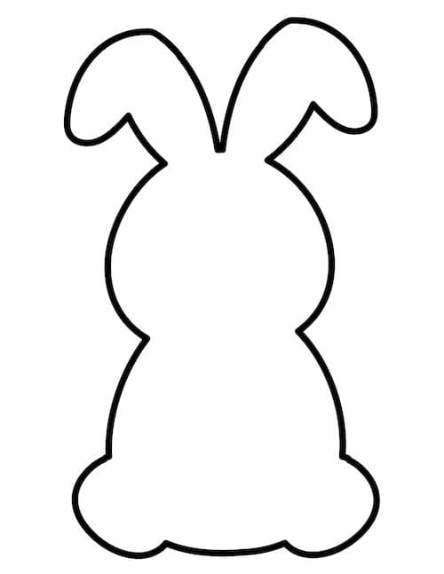 Backside silhouette of a bunny.