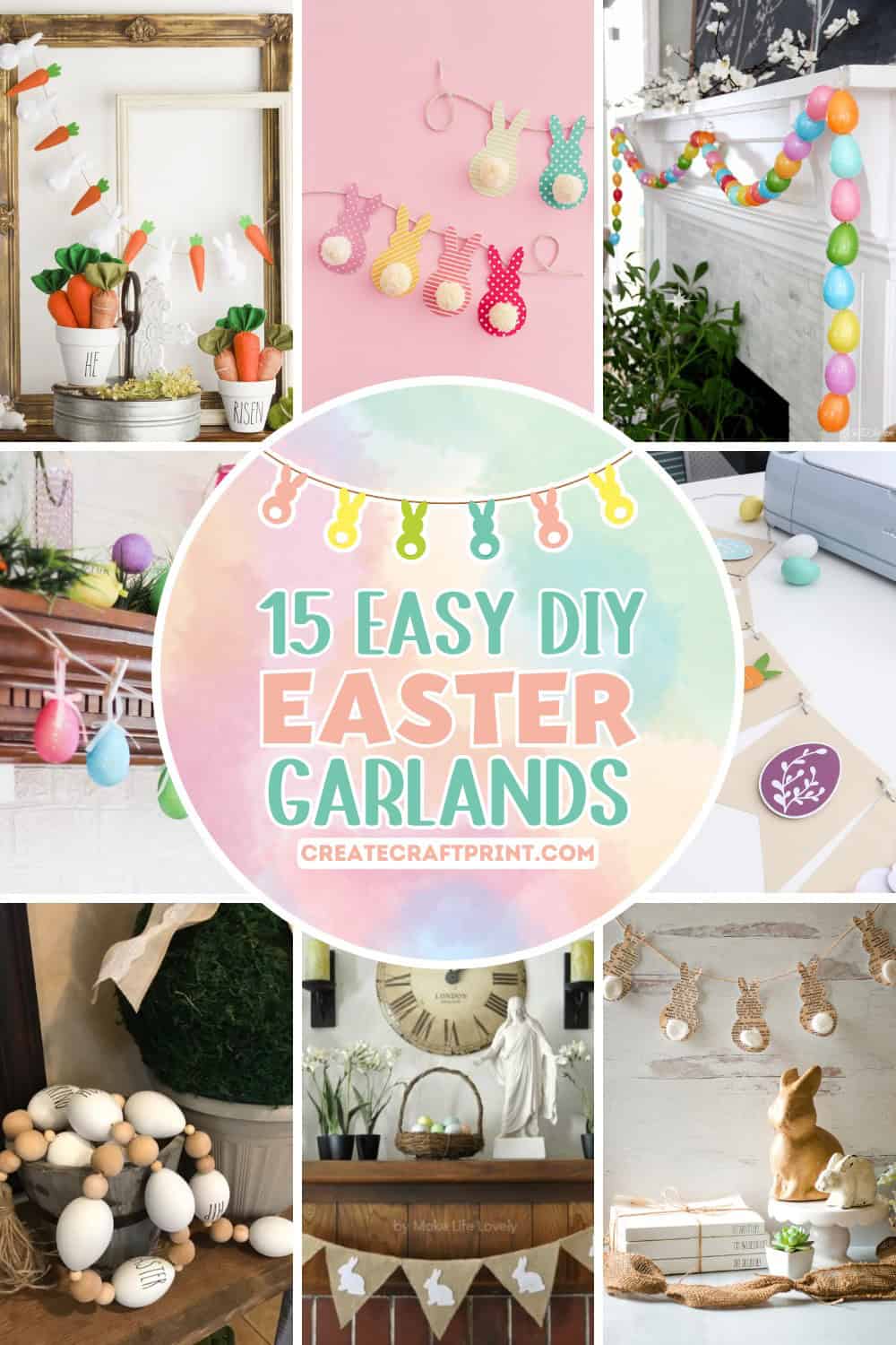 a collection of DIY Easter garlands