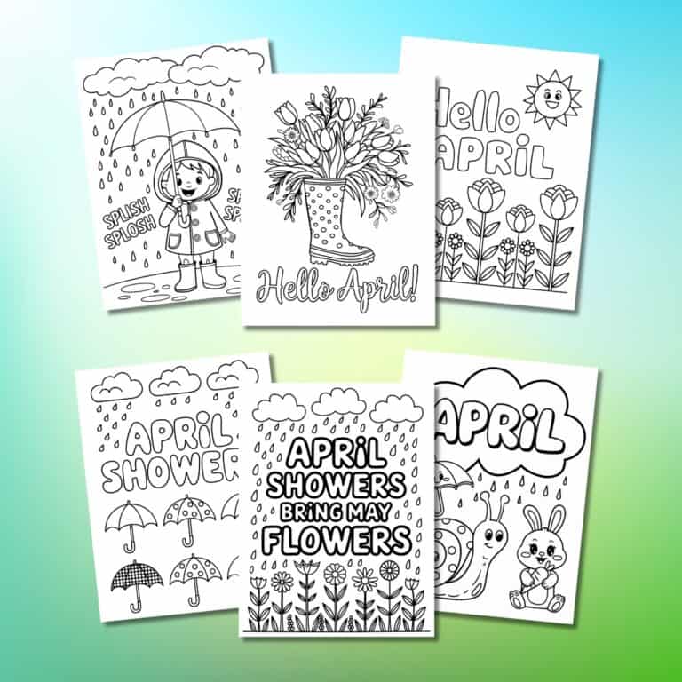 april coloring pages