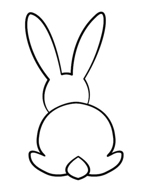 back view bunny template.