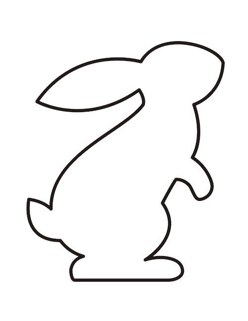 tanding Easter bunny silhouette.