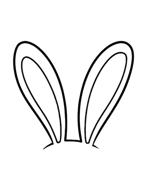 Printable rabbit ears template.