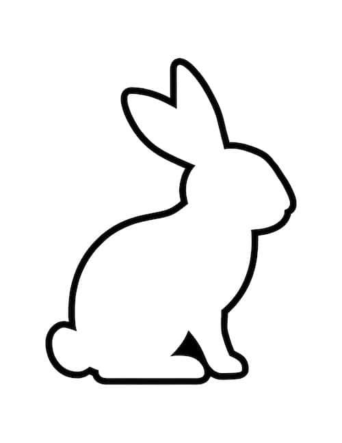 sitting rabbit silhouette.