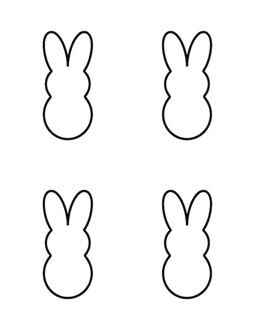 Peeps templates with four outlines.